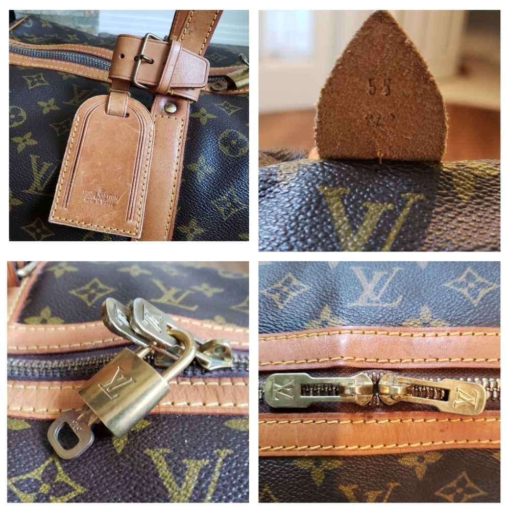 💖100% Authentic Vintage LOUIS VUITTON Monogram Sac Souple 55 *FREE Tag/Lock/Key - Picture 10 of 16